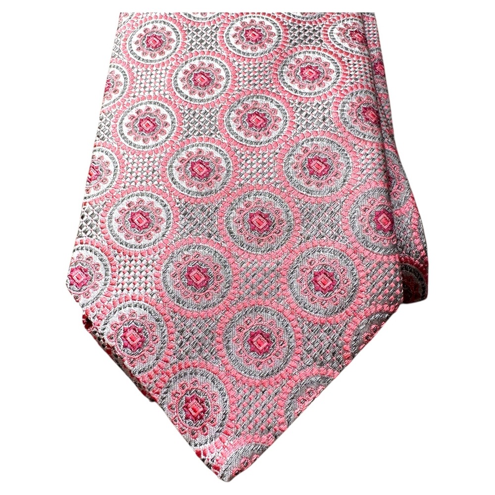 Principe men's NWT‎ Pink Medallion Necktie Formal Dress Business Wedding